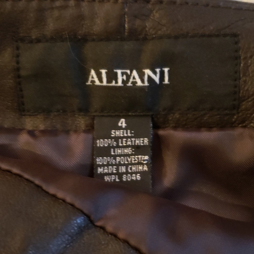 ALFANI Leather Skirt - Picture 3 of 4